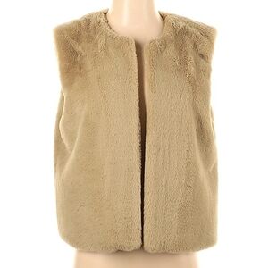 Nili Lotan Tan Faux Fur Vest